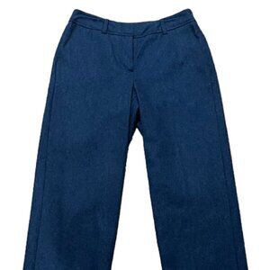 Harve Benard Women's NWOT Wool Blend Cuffed 3/4 Grey Pants Size 6 Zipper Front